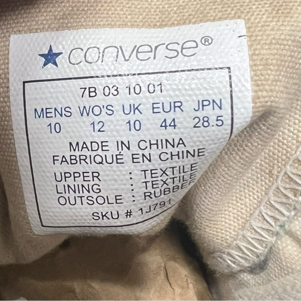 Converse Chuck Taylor All Star High Top Grn Canvas Sneaker 1J791 Mens 10 Wos 12 - Picture 8 of 10